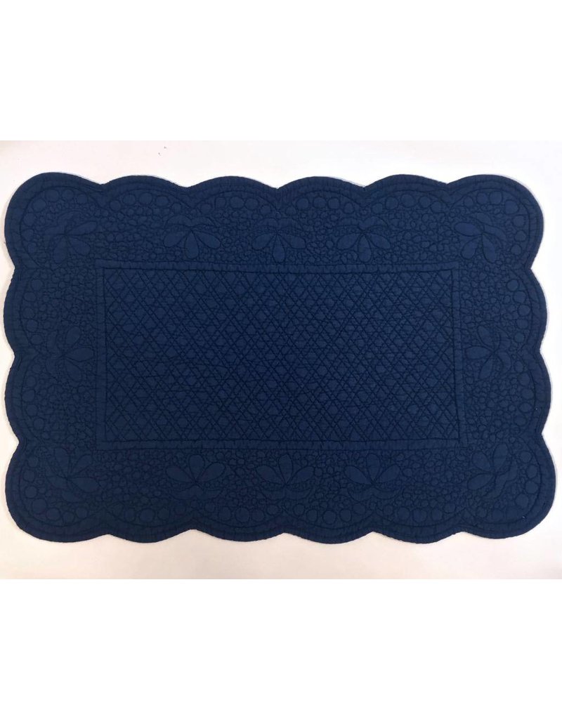Quilted Rectangle Placemat Blue Amelie Michel Llc Quilted Rectangle Placemat Blue