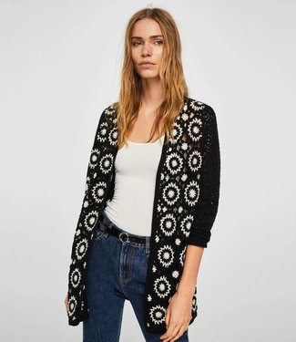 Esprit Crochet Vest Black