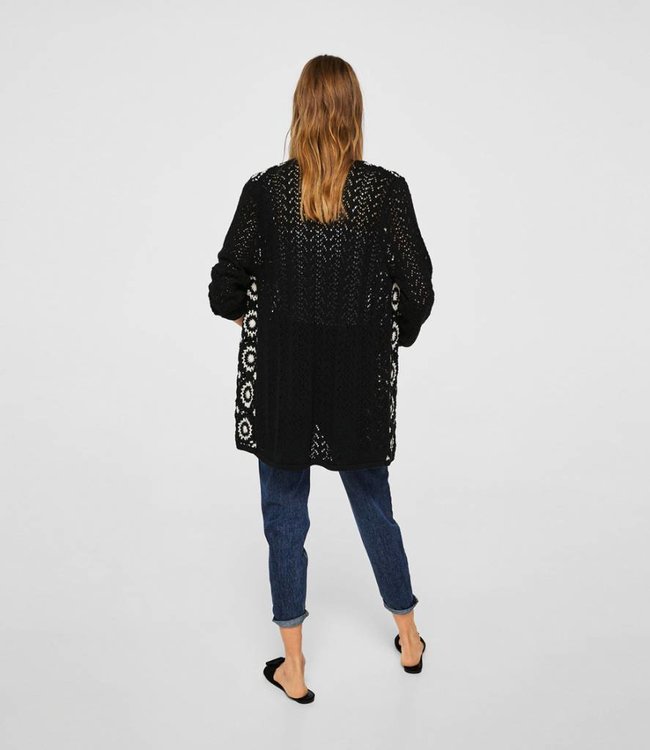 Esprit Crochet Vest Black
