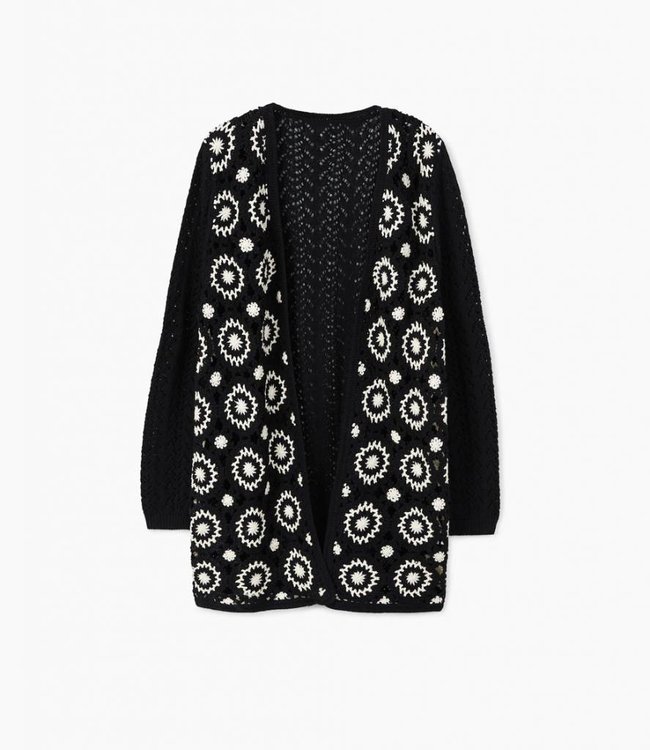 Esprit Crochet Vest Black