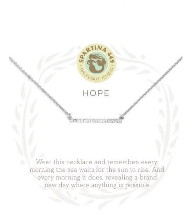 Spartina SLV Necklace 18" Hope/Horiz SIL