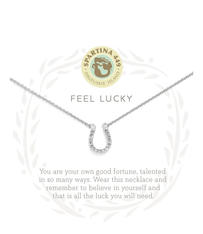 Spartina SLV Necklace 18" Feel Lucky/Horseshoe SIL