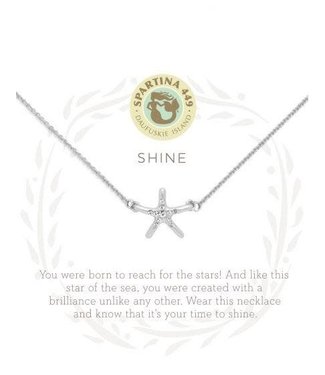 Spartina SLV Necklace 18" Shine/Starfish SIL