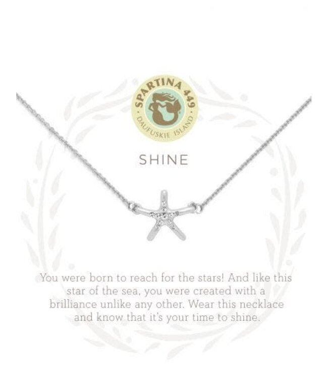 Spartina SLV Necklace 18" Shine/Starfish SIL