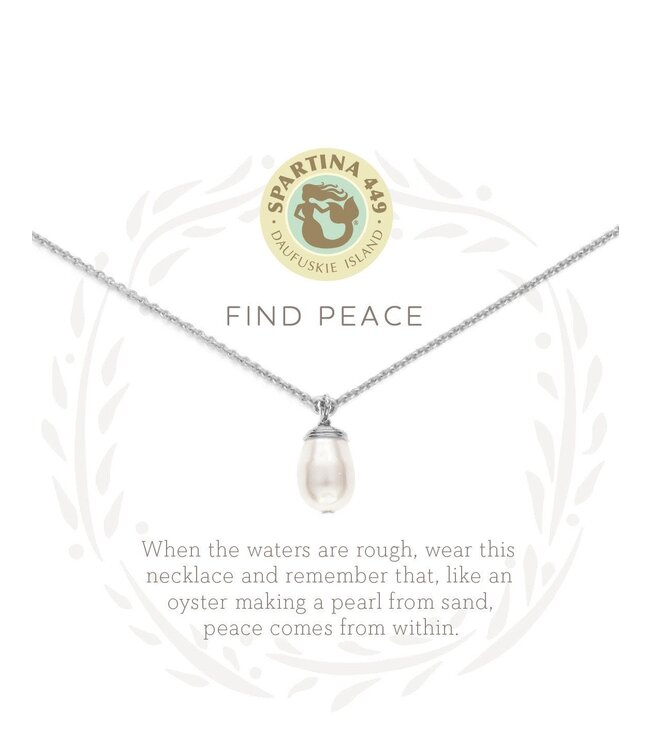 Spartina SLV Necklace 18" Find Peace