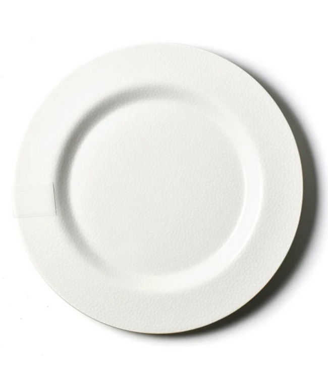 White Small Dot Entertaining Big RoundPlatter
