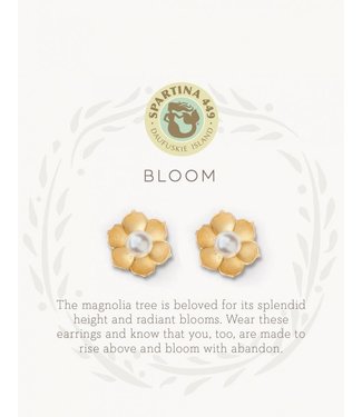 Spartina SLV Stud Earrings Bloom/Magnolia Flower