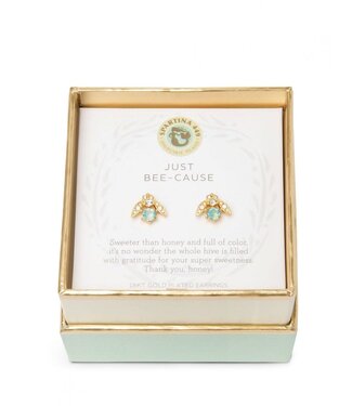 Spartina SLV Stud Earrings Just Bee-cause/Little Bee