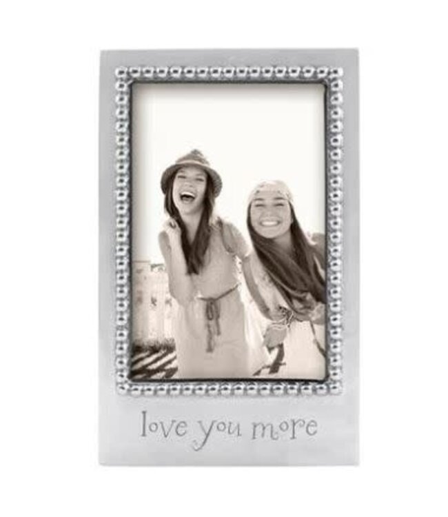 Mariposa 3912LY Love You More Beaded 4x6 Frame