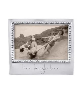 Mariposa 3906LL Live, Laugh, Love Beaded 4x6 Frame