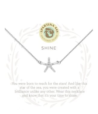 Spartina SLV  Necklace 18" Shine/Starfish