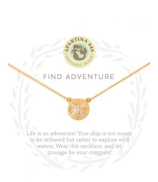 Spartina SLV Necklace 18" Adventure/Compass