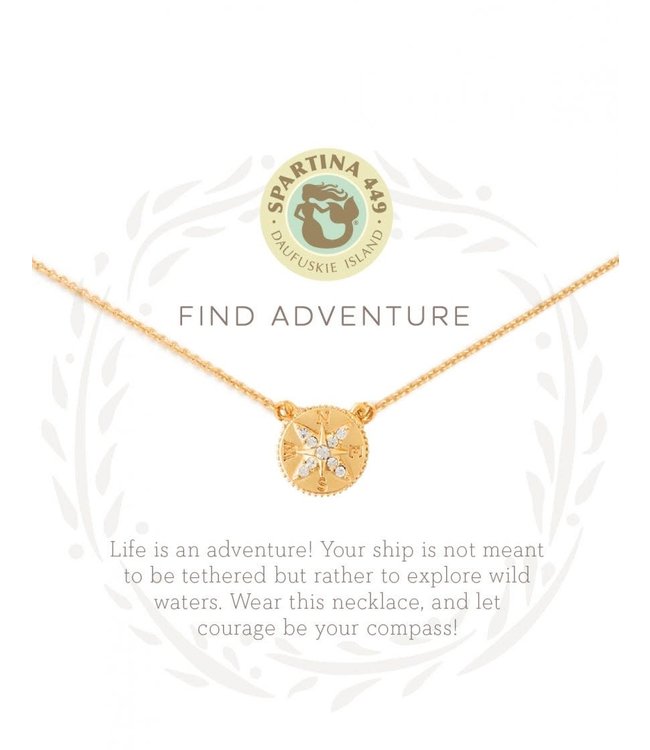 Spartina SLV Necklace 18" Adventure/Compass