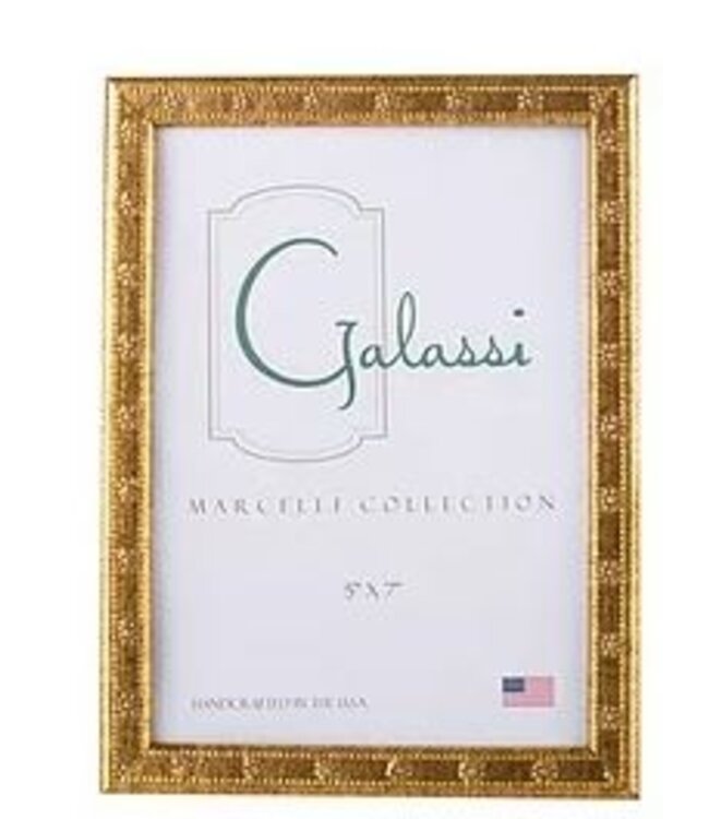 100746V2 4x6 Vertical Double Marcelli Thin Gold Daisy Frame