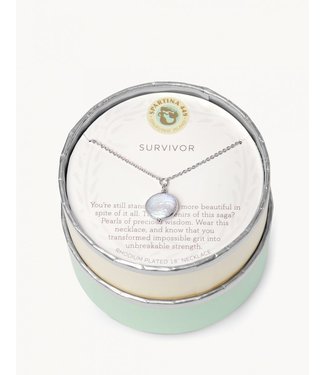 Spartina SLV Necklace 18" Survivor/Coin Pearl SIL