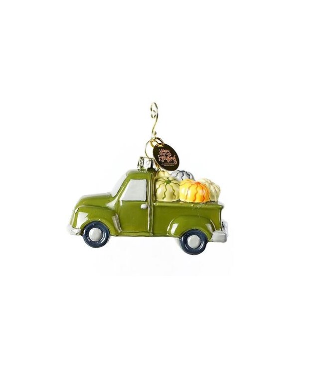 Pumpkin Truck Shaped Ornament