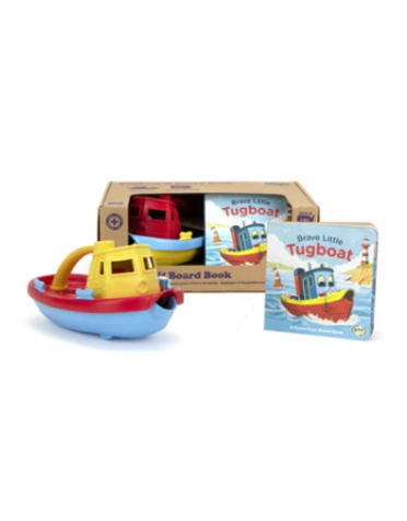 Green Toys Tug Boat & Board Book Set