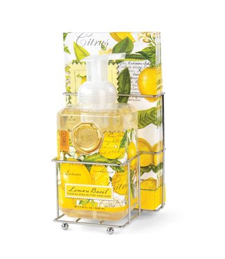 Michel Design Works MDW Lemon Basil Foaming Soap Napkin Set
