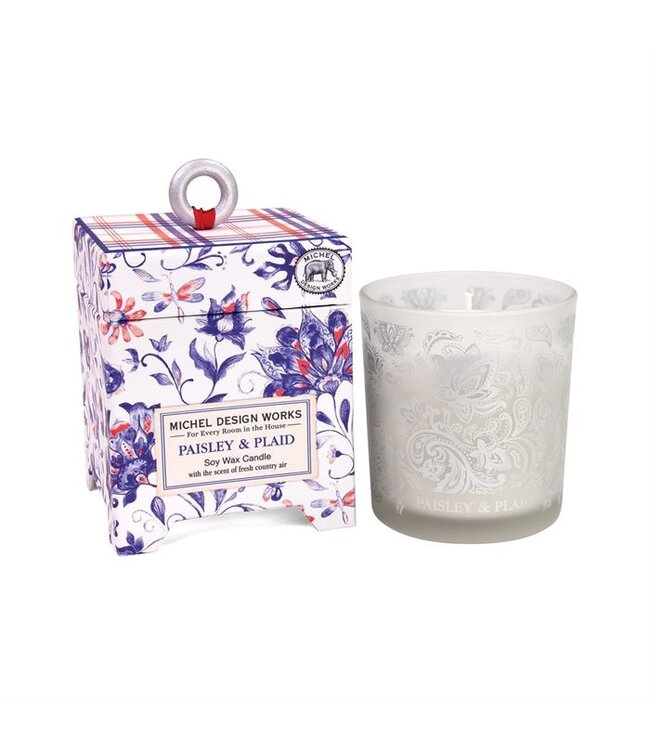 Michel Design Works Paisley & Plaid 6.5oz Soy Wax Candle