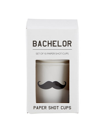 Paper Shot Cups-Mustache 10PK