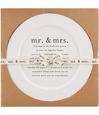 Mud Pie Mr and Mrs Wedding 4x6 Photo Frame