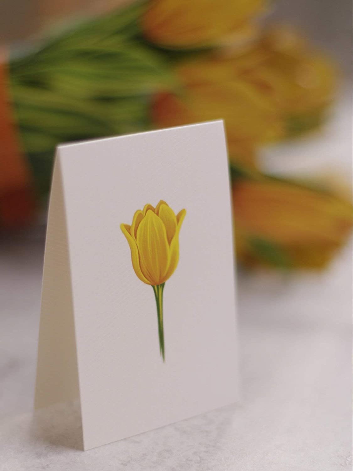 Freshcut Paper Yellow Tulips 3D Pop Up Bouquet