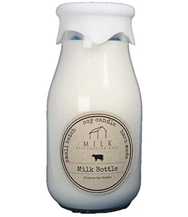 13 oz. Milk Bottle- Clothsline Linen