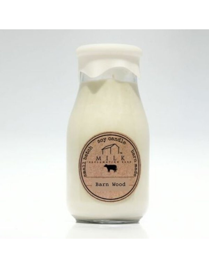 Candle Milk Reclamation Barns Milk Bottle Early to Bed 13 oz