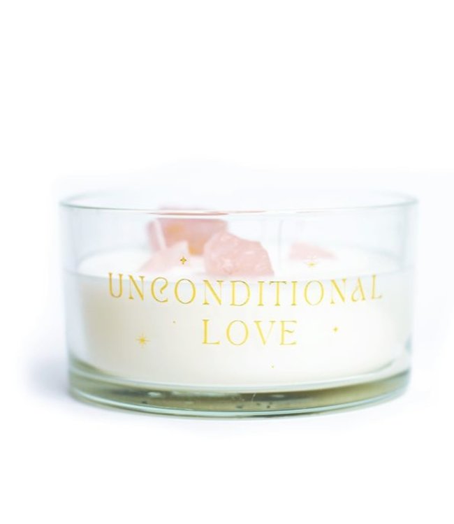Love Crystal Glass Candle