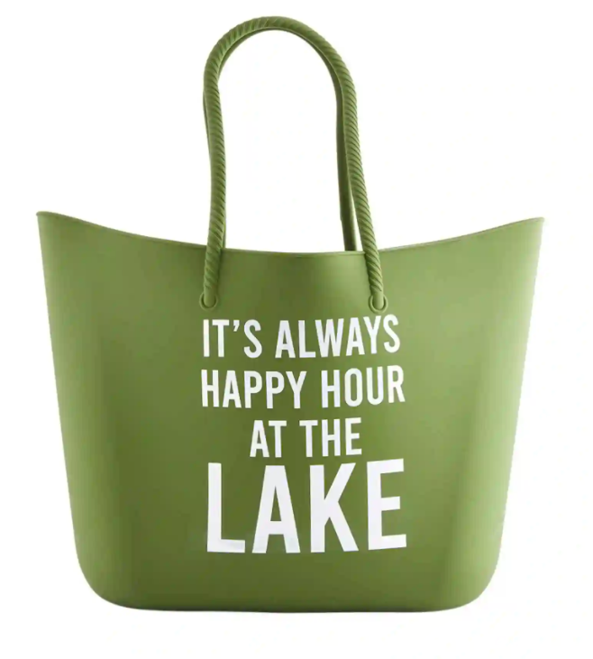 Mud Pie It's Always Lake Silicone Cooler Tote