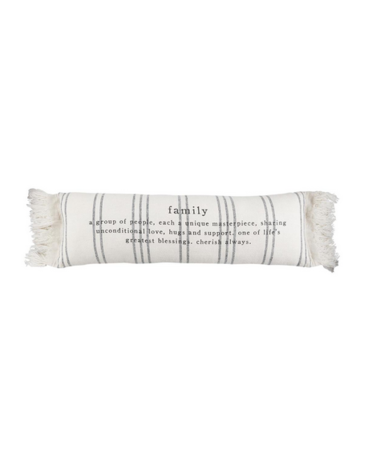 Mud Pie Family Definition Long Pillow