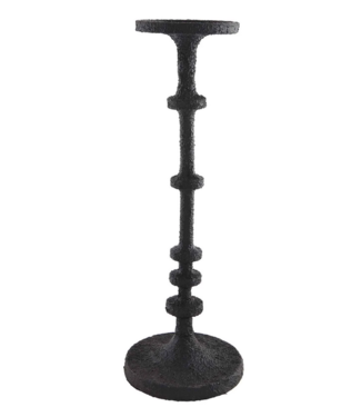 Mud Pie Medium Black Metal Candlestick