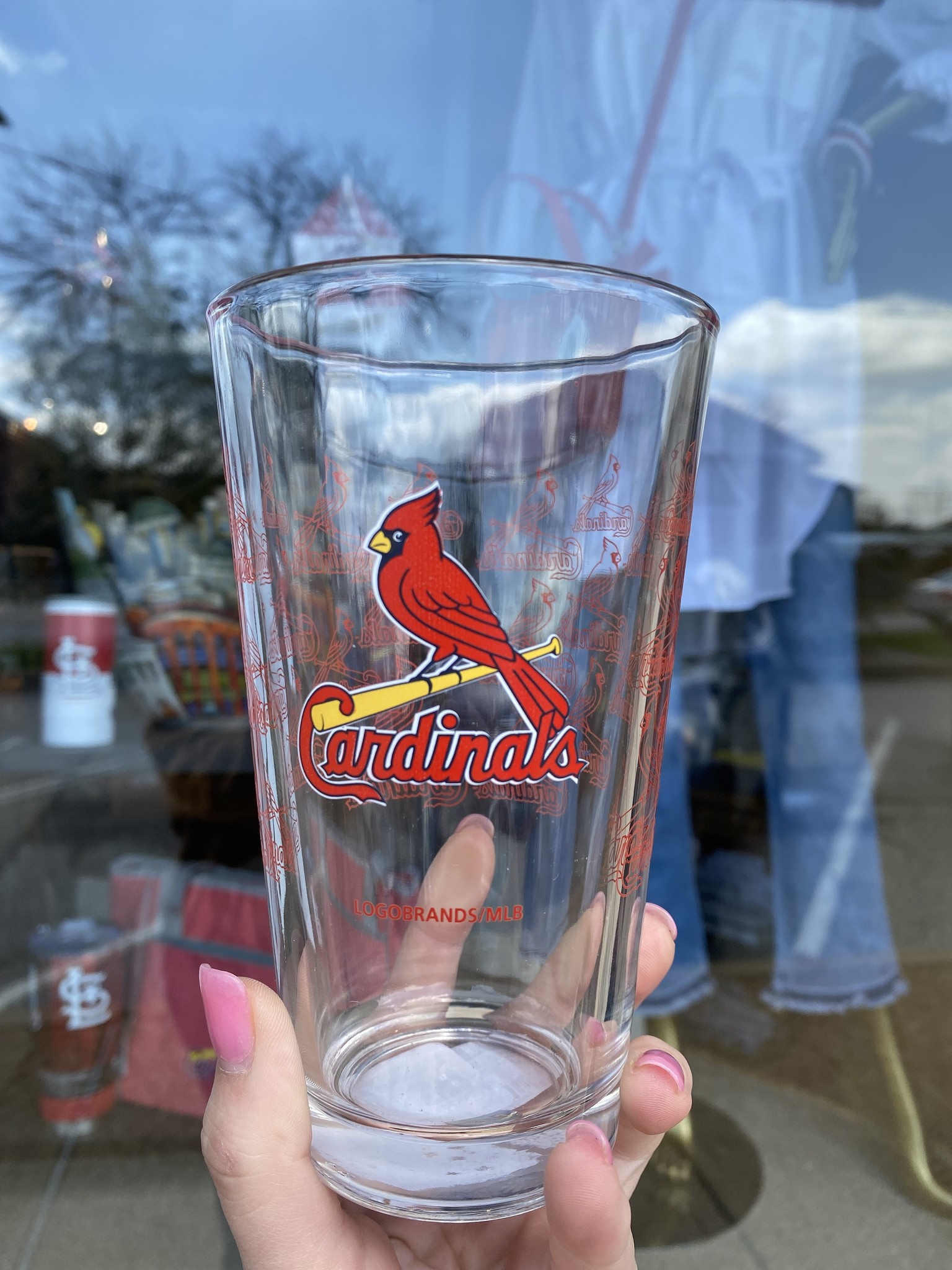 Logo Brands St. Louis Cardinals 16oz Scatter Pint Glass