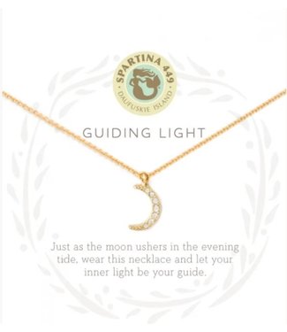 Spartina SLV Necklace 18" Guiding Light/Crescent SIL