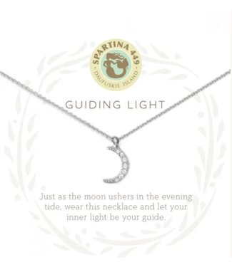 Spartina SLV Necklace 18" Guiding Light/Crescent SIL