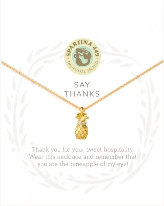 SLV Necklace 18" Thanks/Pineapple