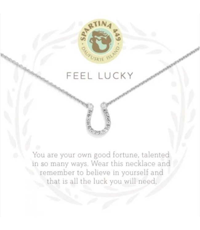 Spartina SLV Necklace 18" Feel Lucky/Horse