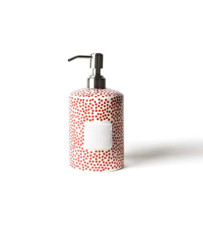 Red Small Dot Mini Cylinder Soap Pump