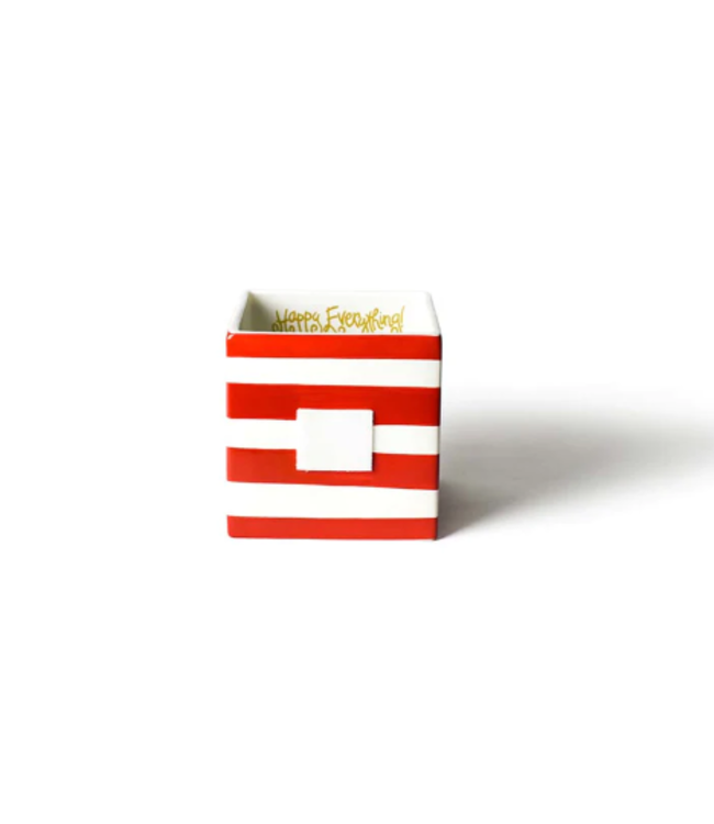 Red Stripe Mini Nesting Cube Medium