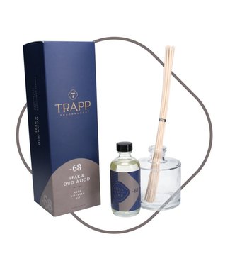 Trapp Fragrances #68 Teak & Oud Wood 4oz Reed Diffuser Kit