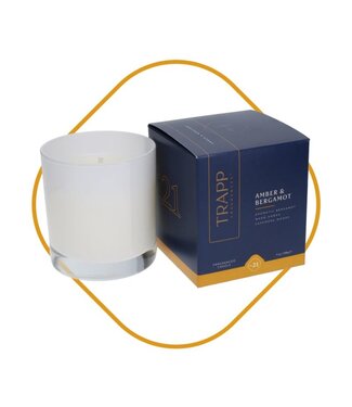 Trapp Fragrances #21 Amber & Bergamot 7oz Candle in Signature Box