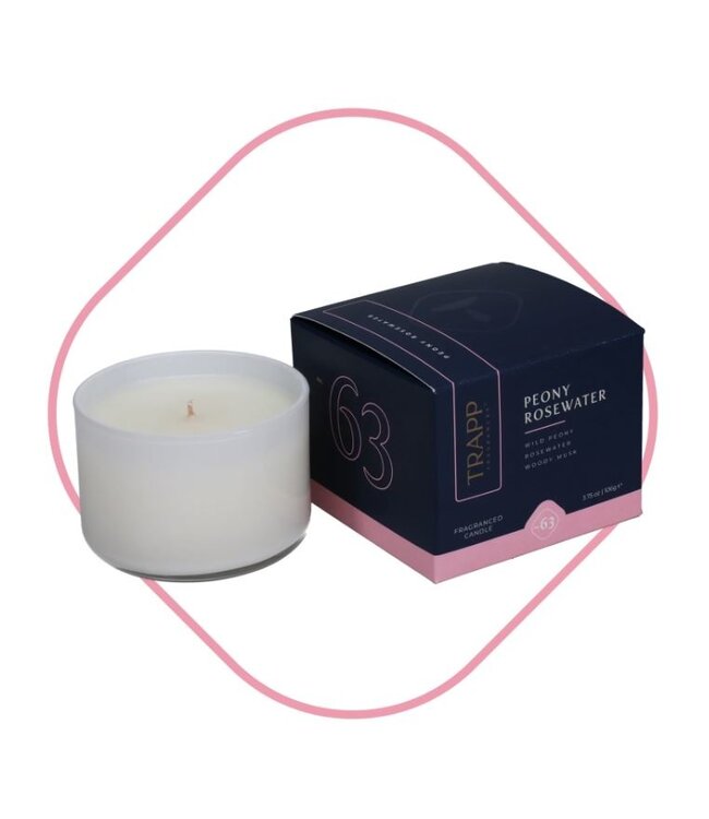 Trapp Fragrances #63 Peony Rosewater 3.75oz Small Poured Candle