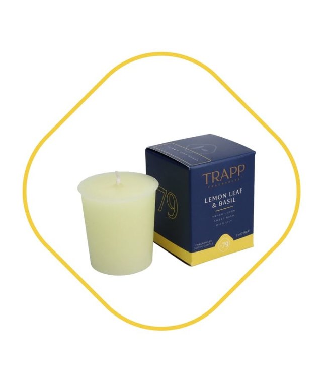 Trapp Fragrances #79 Lemon Leaf & Basil 2oz Votive Candle