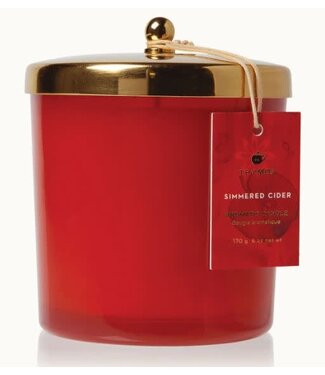 Thymes Simmered Cider Poured Harvest Red Candle