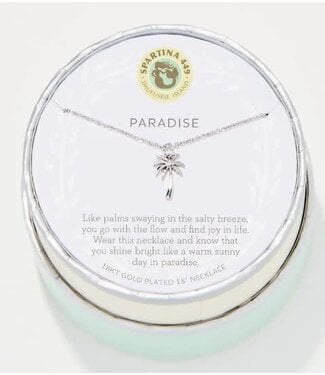 Spartina SLV Necklace 18" Paradise/Palm Tree SIL