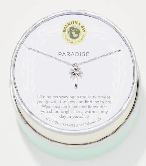SLV Necklace 18" Paradise/Palm Tree SIL