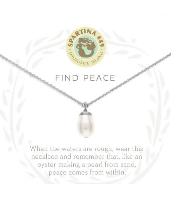 Spartina Sea La Vie Necklace 18" Find Peace SIL