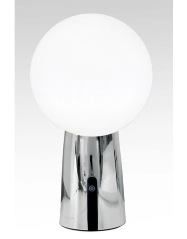 Zafferano America LLC Olimpia Chrome Cordless Lamp with Glass Globe