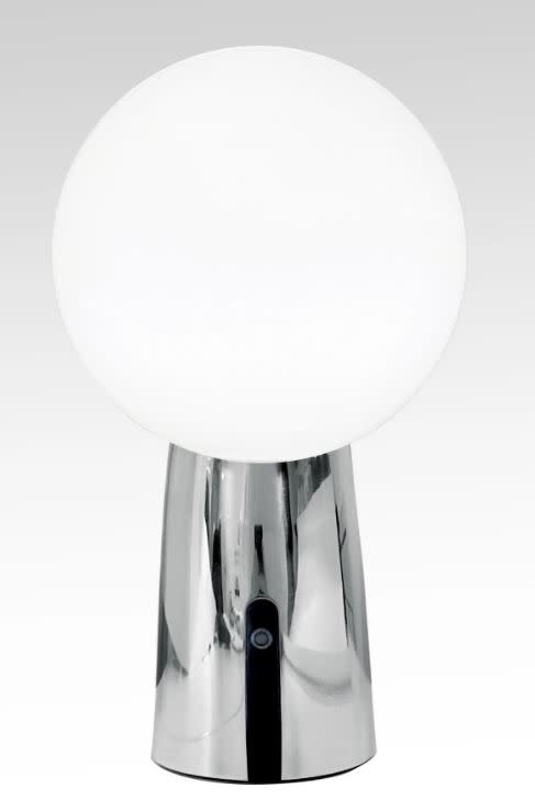 Zafferano America LLC Olimpia Chrome Cordless Lamp with Glass Globe