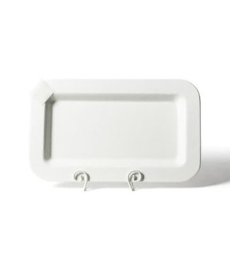 White Small Dot Mini Entertaining Rectangle Platter